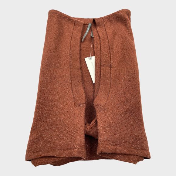 NWT Anthropologie Metallic Twist Front Open Crop Top in Cedar Women's Size XL - Picture 8 of 12